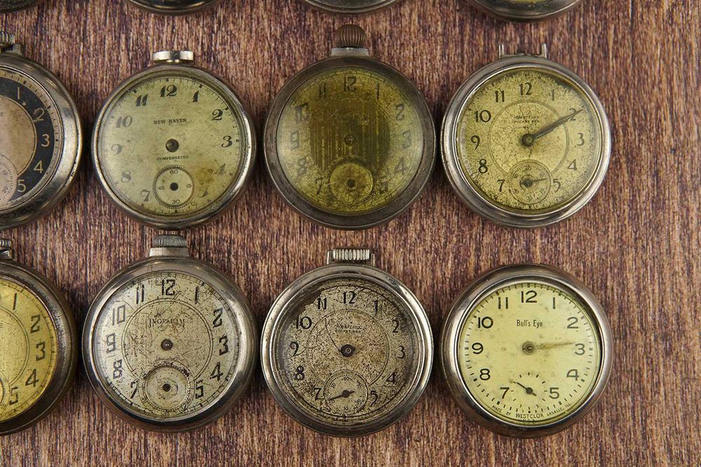 Zegarek kieszonkowy Ingraham WW2 lata 20' dewizka vintage retro