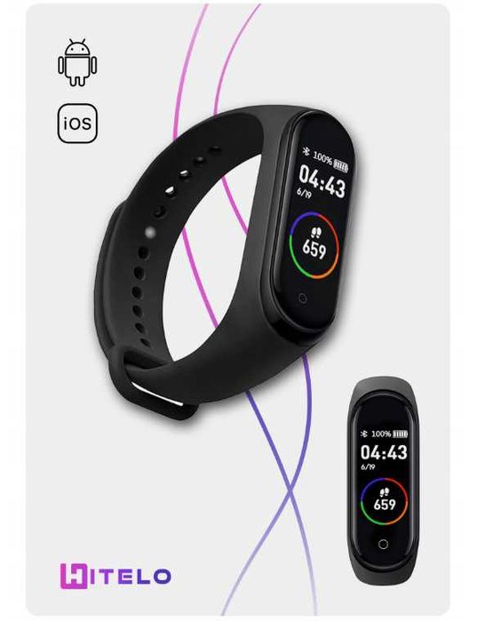 Smartwatch Opaska Zegarek Smartband Sportowa Kroki Tętno - OKAZJA