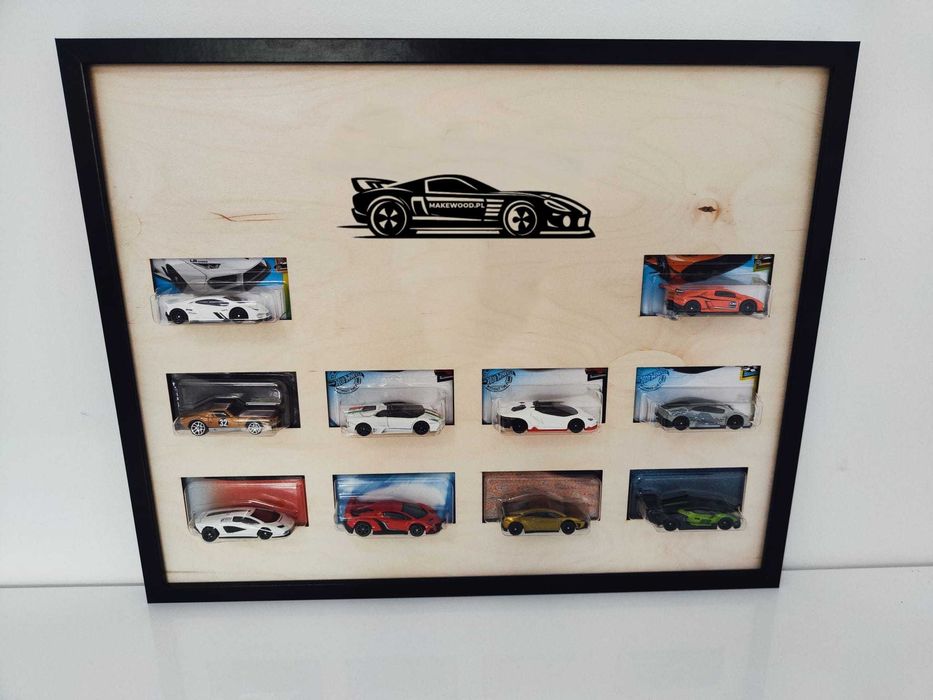 Rama na 10 modeli Hot Wheels 42x52cm box ekspozytor półka case gablota