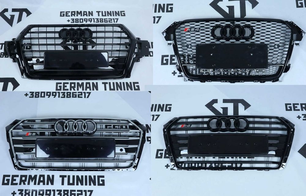 Решітка радіатора audi a1a3a4a5a6a7a8q5q3q7s6rs4sq5 решотка ауди ауді