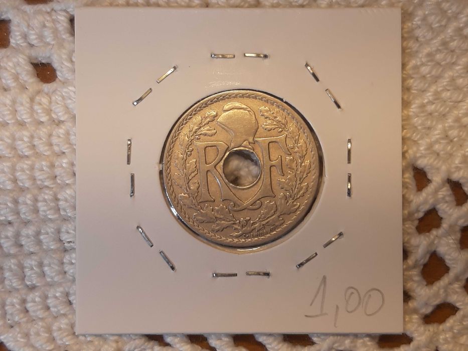 França - moeda de 25 cêntimos de 1918