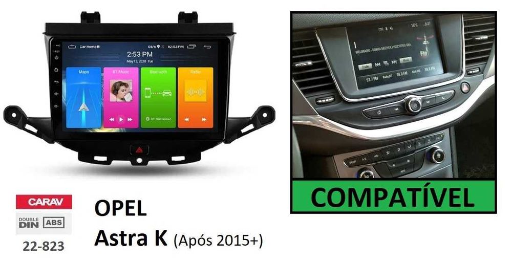 Rádio 2DIN 9" [4+64GB] • Opel Astra J • K (2008 a 2019) • Android GPS