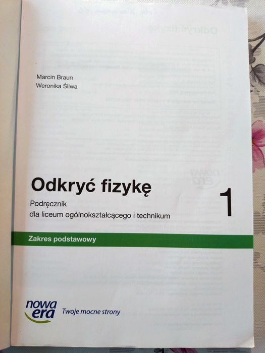 Podręcznik do fizyki, podstawa, klasa 1, Nowa Era