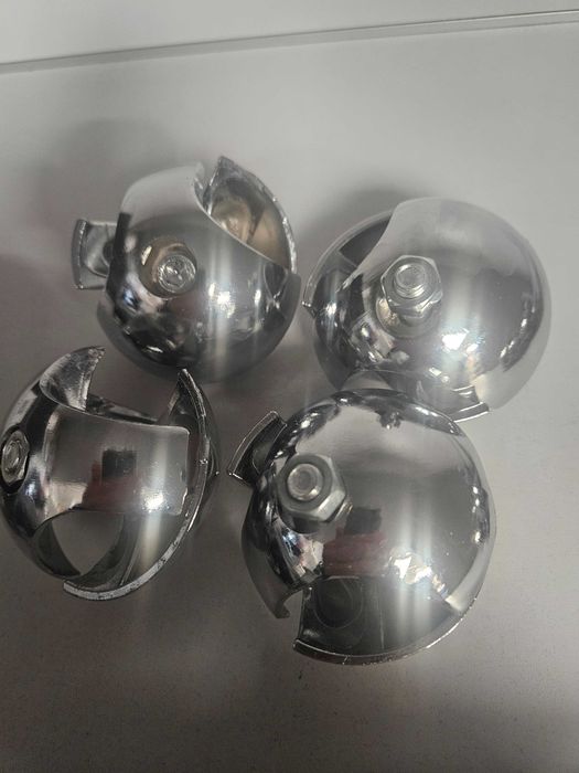 30szt Złącze dwukierunkowe trzykierunkowe do rur chromowane fi25