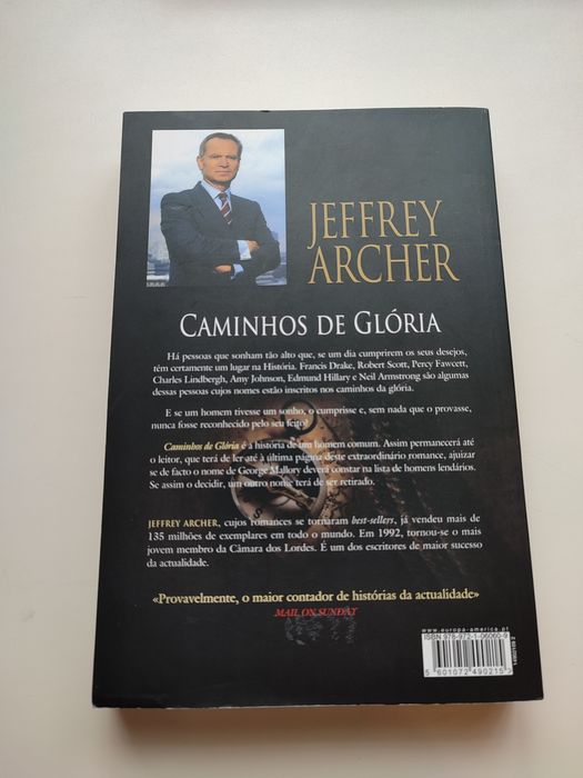 Caminhos da Glória de Jeffrey Archer