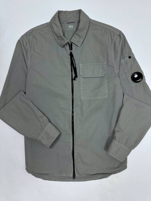 Сіра зіп рубашка сорочка на змійці кофта C.P. Company оригінал
