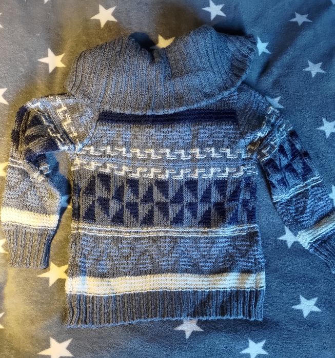 Sweter rozpinany z wełną unisex Zara 134cm