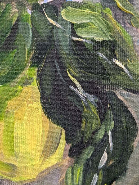 Quadro pintado a óleo, 60x50 cm