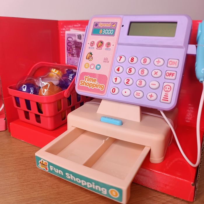 Касовий апарат дитячий, касова лента,ваги,сканер, калькулятор,каса