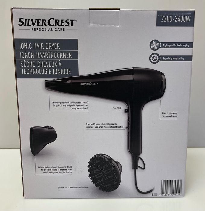 Фен для волосся з іонізацією професійний Silver Crest