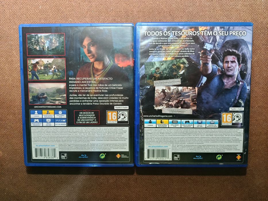 Dois jogos Uncharted ps4