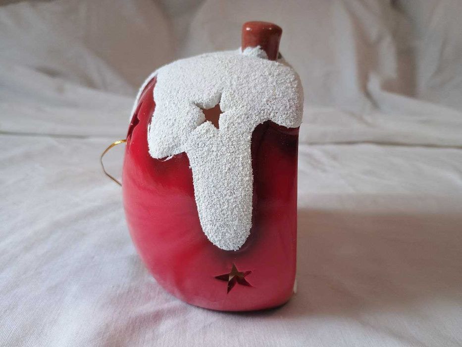 Peça decorativa de Natal com vela