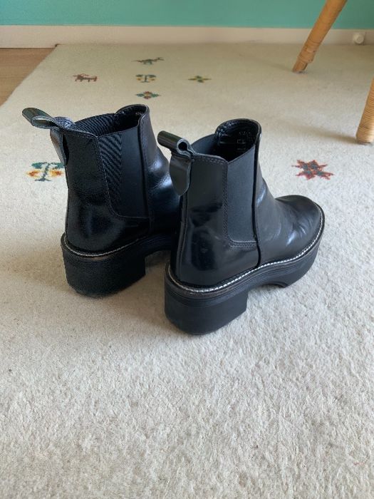 Botas pretas pele ZARA (35)