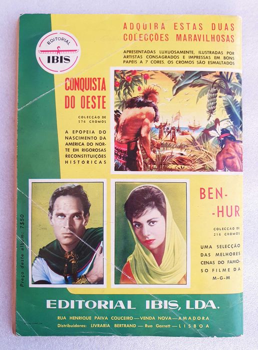 Antiga Caderneta Completa ~ "OS 10 MANDAMENTOS" ~ IBIS 1960 ~ # RARA #
