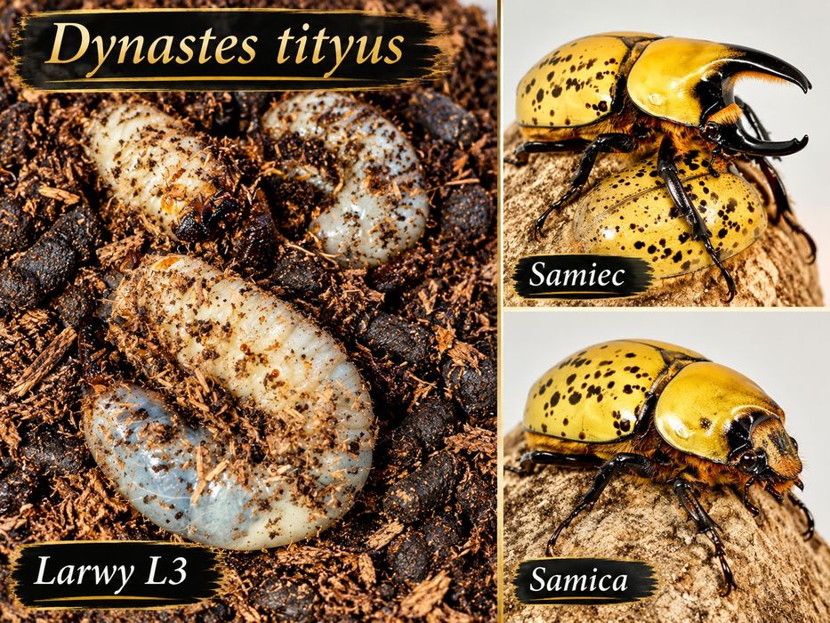 Dynastes tityus – larwy L3 | Chrząszcz herkules