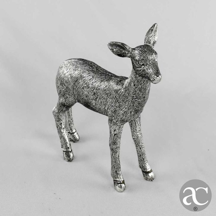 Figura de Corça em massa com banho de prata