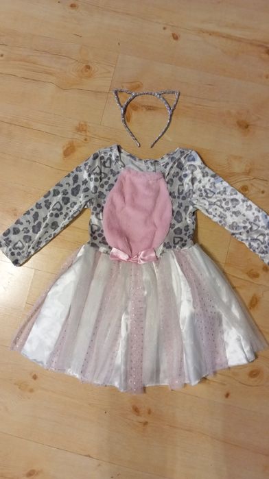 Kot panterka sukienka strój karnawałowy przebranie bal 3-4 lata