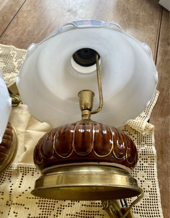 Par de candeeiros de mesa vintage