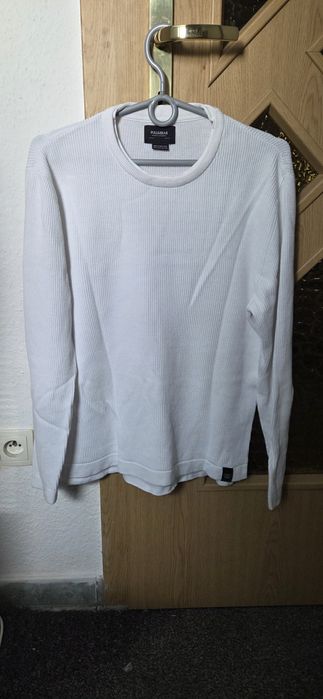 Biala bluza sweter pull&bear S