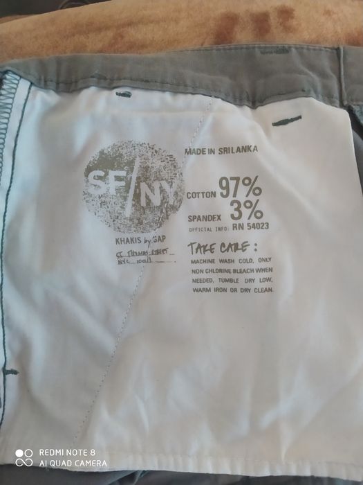 Брюки KHAKIS by GAP-(оригинал) MADE in  SRILANKA