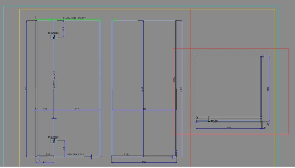 Najwyższej jakości kabina prysznicowa na szkle hartowanym 8mm