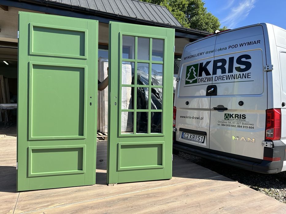 Drzwi zewnętrzne drewniane na wymiar cała Polska czyste powietrze