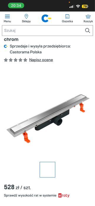 SUCHY SYFON VOGI 50 mm do odpływu liniowego