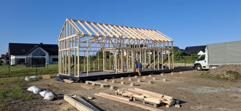 Konstrukcja szkieletowa dom 35,70m2