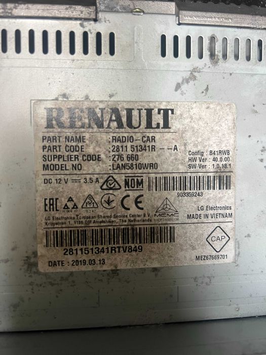 Radio ecra Renault Clio 4 IV