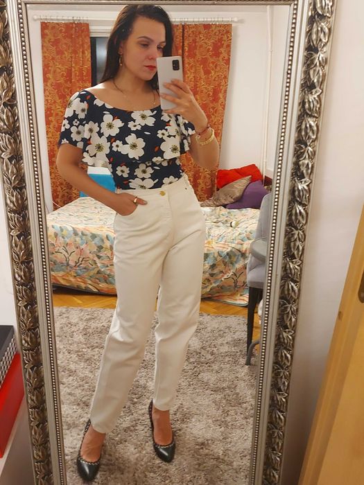 Granatowe body w kwiaty hiszpanka rozm. M