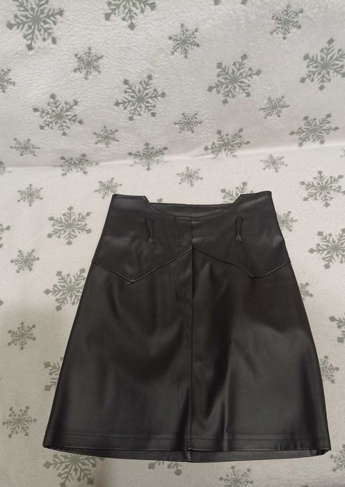 Юбка женская кожаная