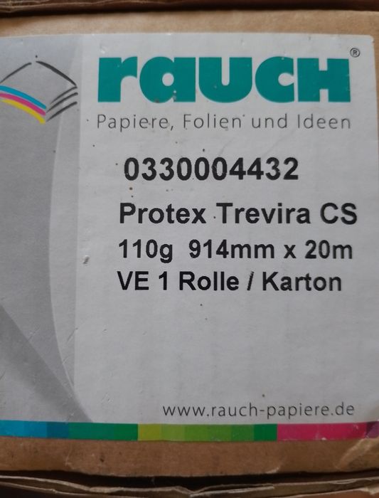 Protex Trevira CS 110g 914mm*20m płótno materiał tekstylny w rolce