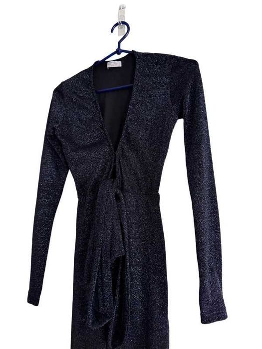 Czarny błyszczący kombinezon oh polly xs 34