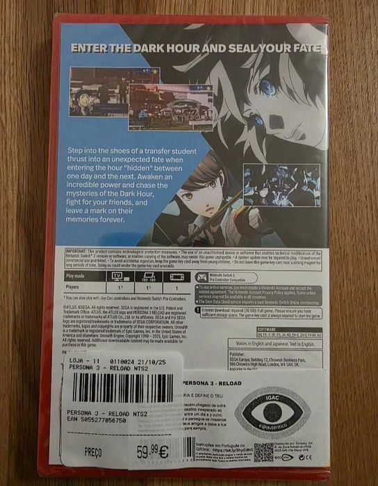 Persona 3 Reload Nintendo Switch 2