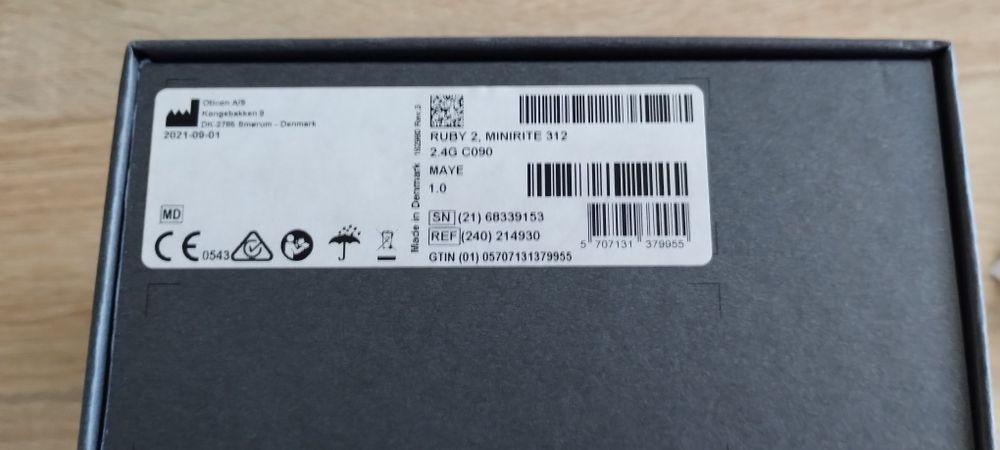 Sprzedam używany aparat słuchowy Oticon Ruby 2 Minirite 312