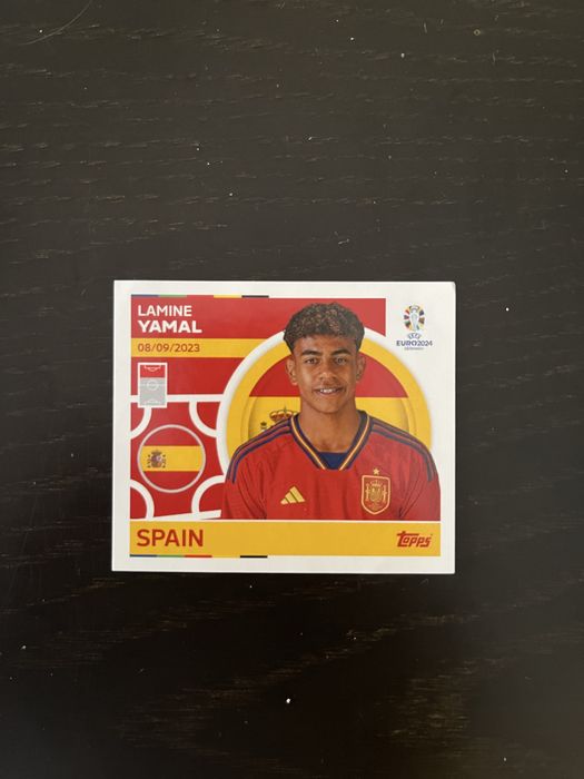 Lamine Yamal Rookie Sticker Topps Euro 2024