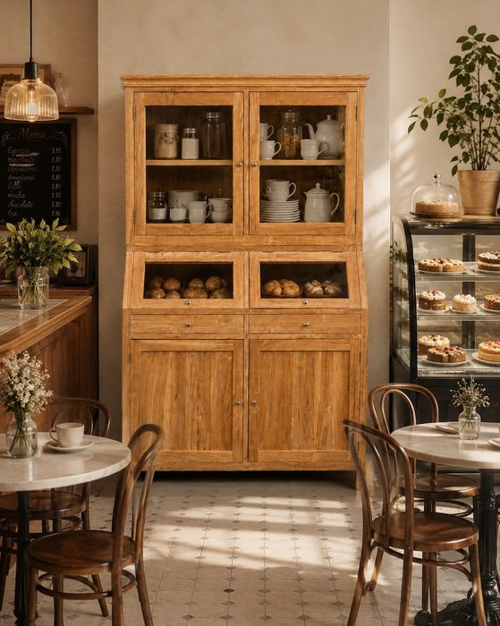 Movel estilo mercearia em Teca