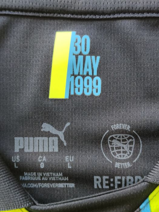 Camisola futebol adulto original Puma Manchester City away homem néon nova