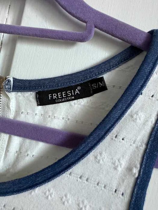 Biały t-shirt freesia s/m 92% bawełna