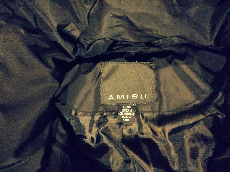 Płaszcz pikowany czarny 34