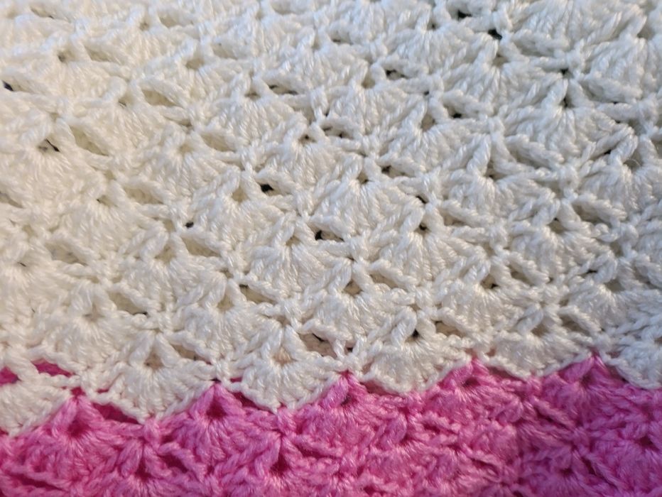 Manta para bebe de Crochê feito à  mão