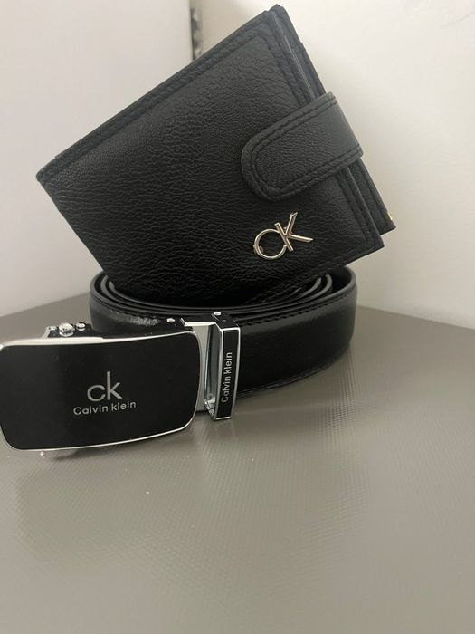 Zestaw Calvin Klein Pasek Męski + Portfel Prezent