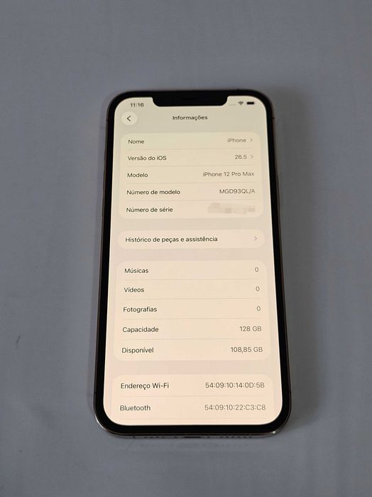 Iphone 12PRO MAX 128GB. 100% Bateria. Muito bom.