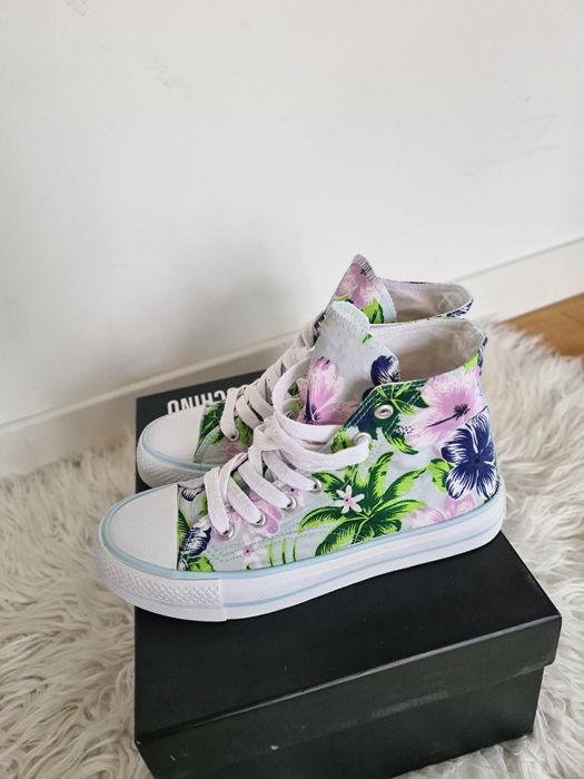 Attitude 37 23cm tenisówki trampki wysokie kwiaty