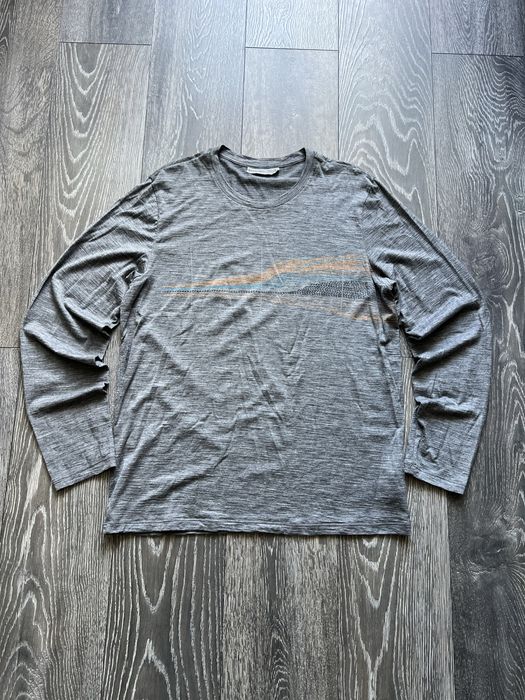 Icebreaker merino wool welniana koszulka z dlugim rękawem meska rozmiar L