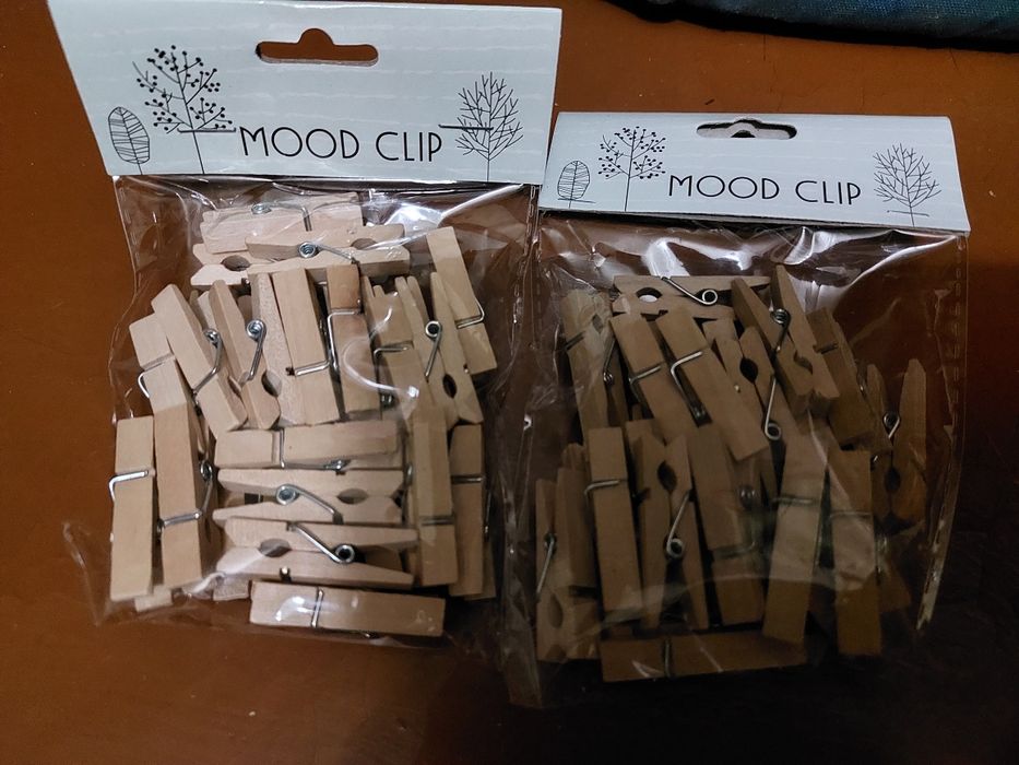 Набір прищіпок декоративних дерев'яних 3,5 см 30 шт/уп