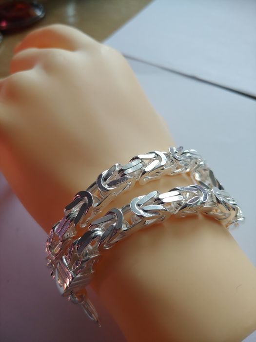 Splot królewski srebrna bransoletka srebro bransoleta rękodzieło