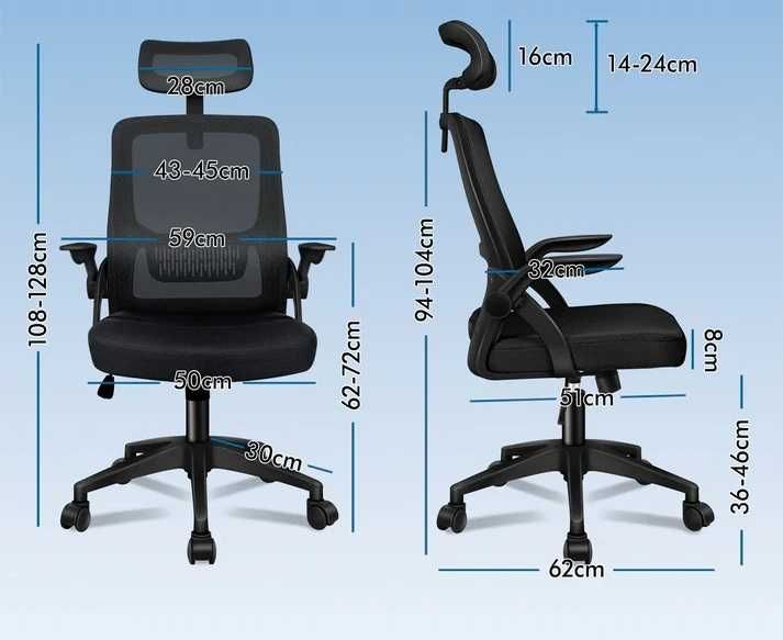 ELFORDSON Arco Krzesło Biurowe Siatkowe