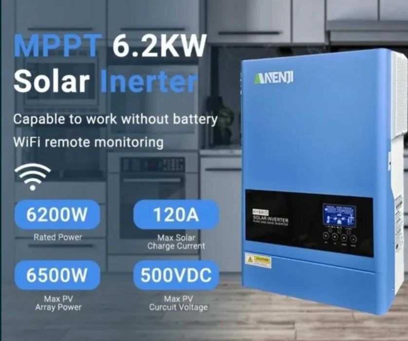 Сонячний гібридний інвертор ANENJI ANJ-6200W-48V-WIFI 6,2кВт
