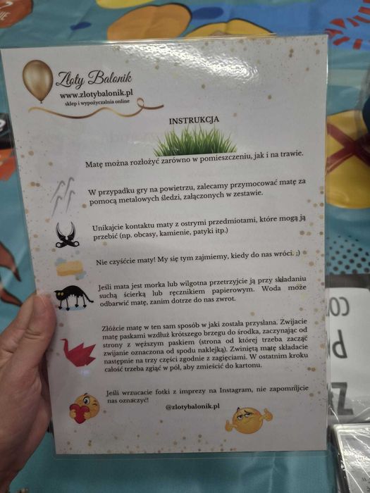 Gra planszowa XXL Mega Chińczyk 3x3m + wielka kostka